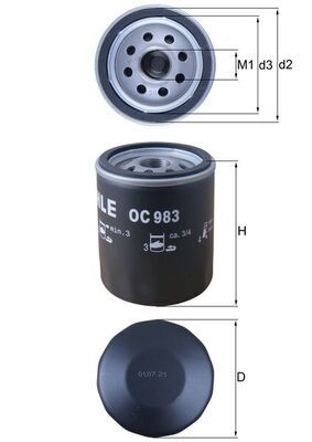 MAHLE OC 983 Oil Filter