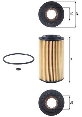 Oil Filter MAHLE OX 153D1