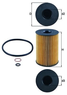 Oil Filter MAHLE OX 353/7D