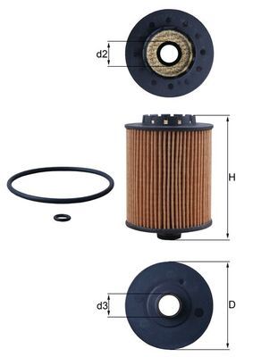 Oil Filter MAHLE OX 1075D