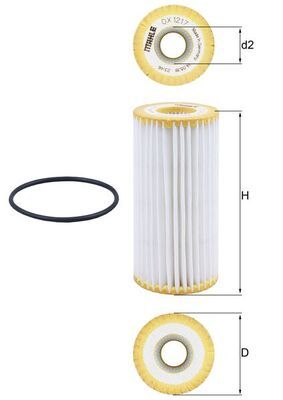 Oil Filter MAHLE OX 1217D