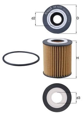 Oil Filter MAHLE OX 1237D