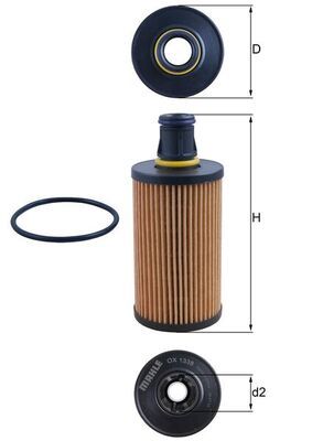 Oil Filter MAHLE OX 1338D