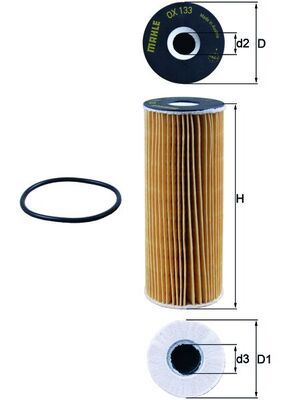 Oil Filter MAHLE OX 133D