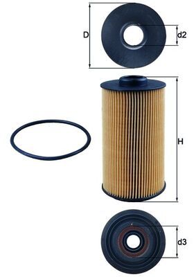 MAHLE OX 152/1D Oil Filter