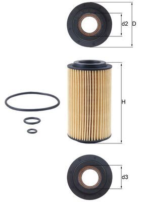 Oil Filter MAHLE OX 153D3