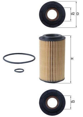 Oil Filter MAHLE OX 153D4