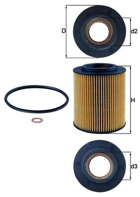 Oil Filter MAHLE OX 154/1D