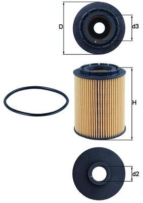 MAHLE OX 160D Oil Filter