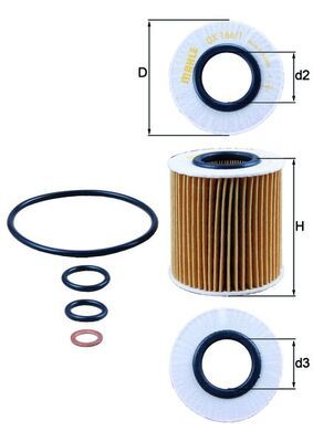 Oil Filter MAHLE OX 166/1D