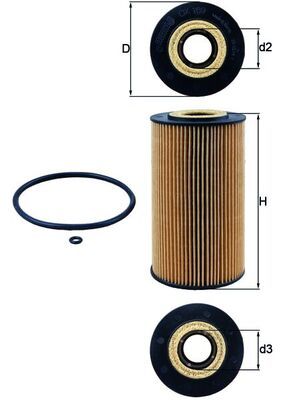 Oil Filter MAHLE OX 169D