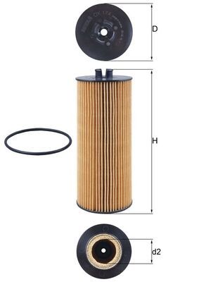 Oil Filter MAHLE OX 174D