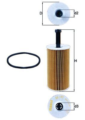 Oil Filter MAHLE OX 193D