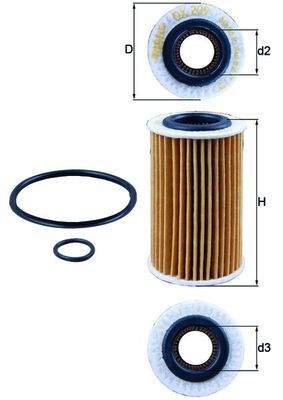 Oil Filter MAHLE OX 209D