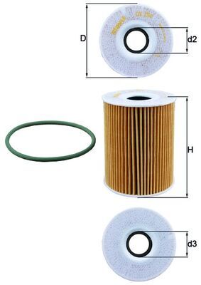 Oil Filter MAHLE OX 254D5