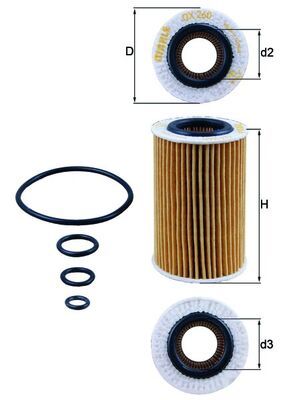 Oil Filter MAHLE OX 260D