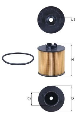 Oil Filter MAHLE OX 341D