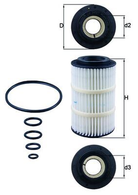 Oil Filter MAHLE OX 345/7D