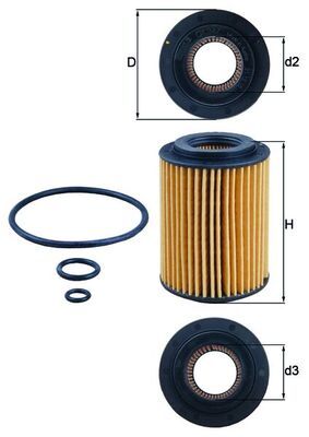 Oil Filter MAHLE OX 347D