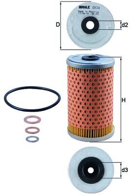 Oil Filter MAHLE OX 34D