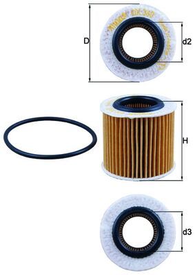 Oil Filter MAHLE OX 360D