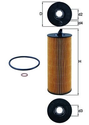 Oil Filter MAHLE OX 361/4D