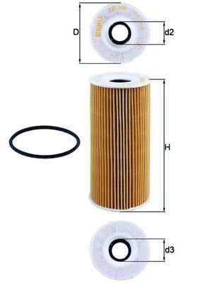 Oil Filter MAHLE OX 366D