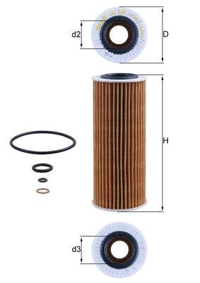 Oil Filter MAHLE OX 368D1