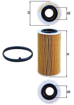 Oil Filter MAHLE OX 370D1