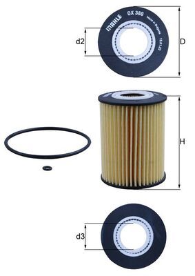 Oil Filter MAHLE OX 380D