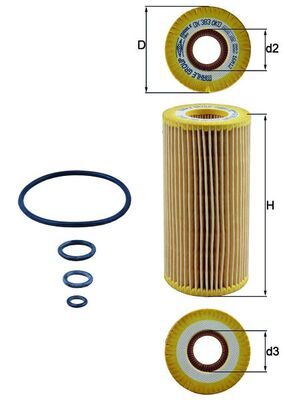 Oil Filter MAHLE OX 383D