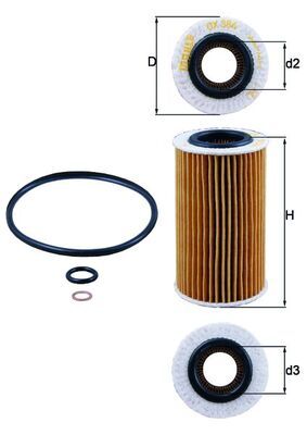 Oil Filter MAHLE OX 384D