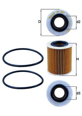 Oil Filter MAHLE OX 386D