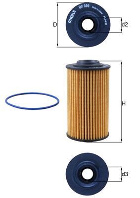 Oil Filter MAHLE OX 399D