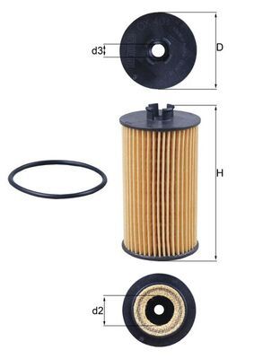 Oil Filter MAHLE OX 401D