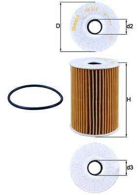 Oil Filter MAHLE OX 415D