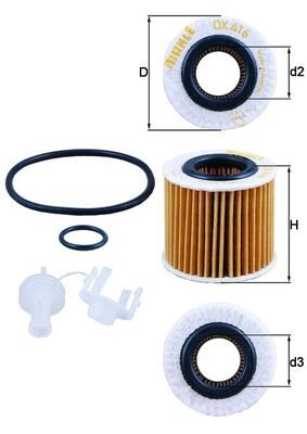 Oil Filter MAHLE OX 416D2