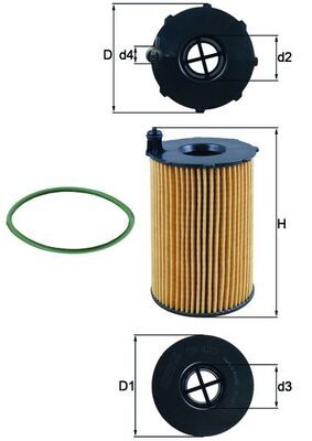 Oil Filter MAHLE OX 420D