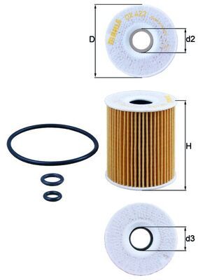 Oil Filter MAHLE OX 422D