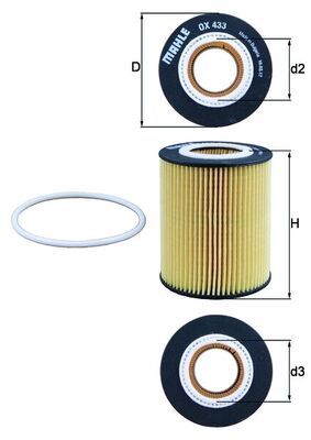 Oil Filter MAHLE OX 433D
