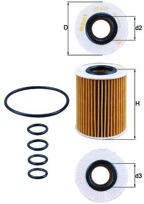 Oil Filter MAHLE OX 437D