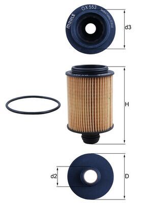 MAHLE OX 553D Oil Filter