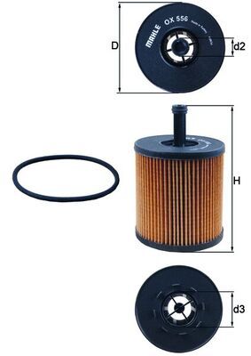 Oil Filter MAHLE OX 556D