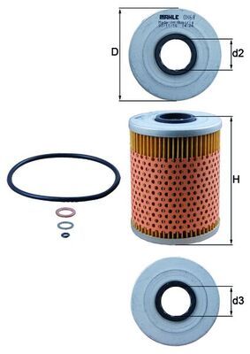 Oil Filter MAHLE OX 68D