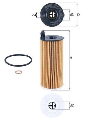 Oil Filter MAHLE OX 813/2D