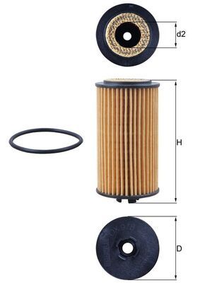 MAHLE OX 978D Oil Filter