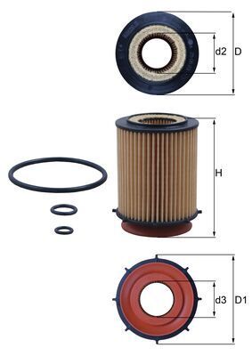 Oil Filter MAHLE OX 982D