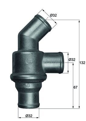 Thermostat, coolant MAHLE TH 16 80