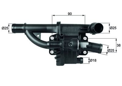 Thermostat, coolant MAHLE TH 40 83