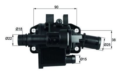 Thermostat, coolant MAHLE TH 42 83